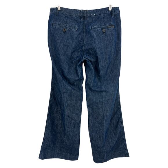 Calvin Klein Jeans (12) 34x31 Regular Wide Leg Jeans Blue Dark Wash Mid Rise - Picture 2 of 11